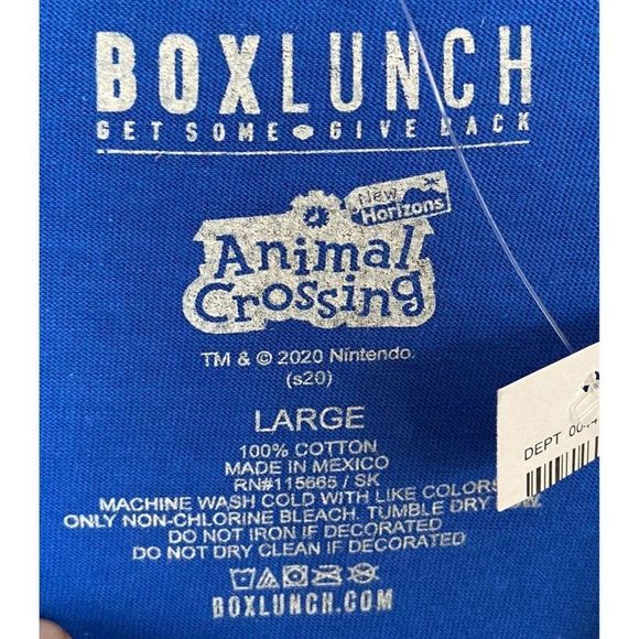 Animal Crossing Blathers Museum Owl Blue Unisex Tshirt Large NWT - Picture 3 of 3